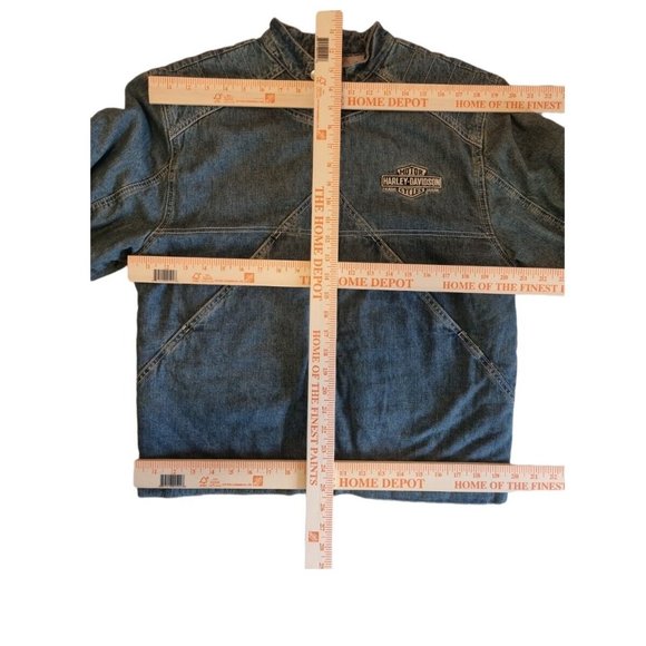 Women's Large L Harley-Davidson Quilted Denim Jacket - Picture 11 of 11